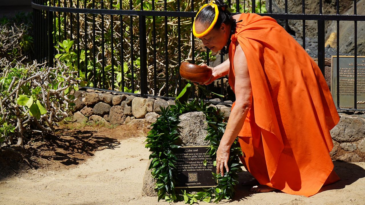 Tuesday's blessing ceremony in Waikiki. (Photo courtesy of the City and County of Honolulu)