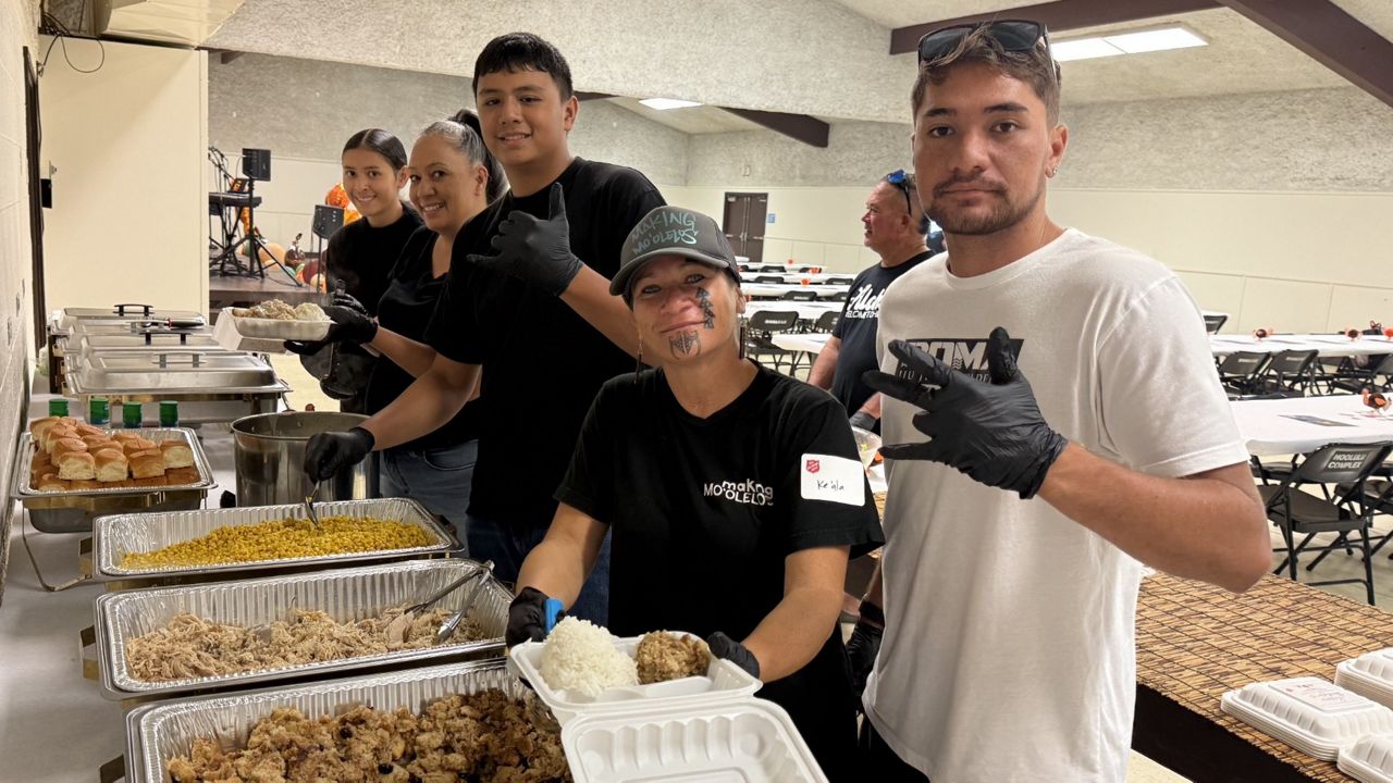 The Hilo Temple Corps hosted a sit-down Thanksgiving meal event on Thanksgiving Day. (Photo courtesy of The Salvation Army)