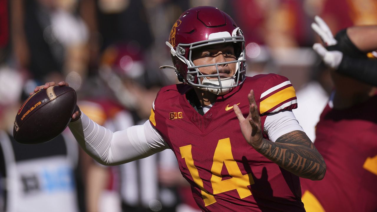 Southern California quarterback Jayden Maiava, seen against Nebraska on Nov. 16, ended the 2024 season with a win over Texas A&M in the Las Vegas Bowl on Friday night.