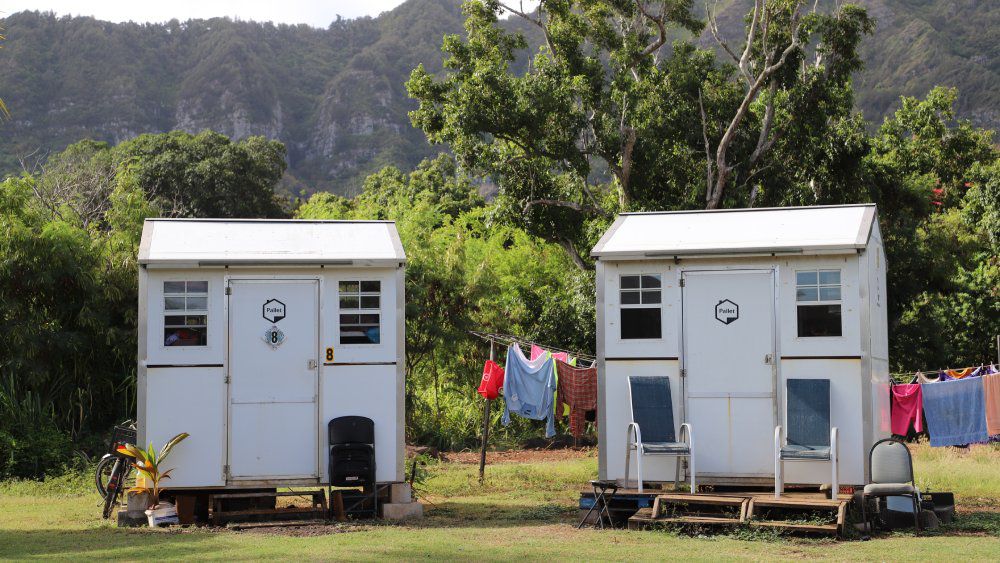 Hui Mahiʻai ʻĀina shelters 80 individuals on land that has been approved for a kauhale housing project. (Photo by Hawaii DLNR)