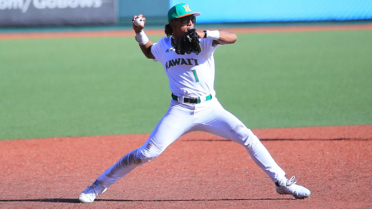 Kamehameha graduate Elijah Ickes started all four games of UH's season-opening series against Ole Miss, including at third base in Sunday's 13-4 victory. 