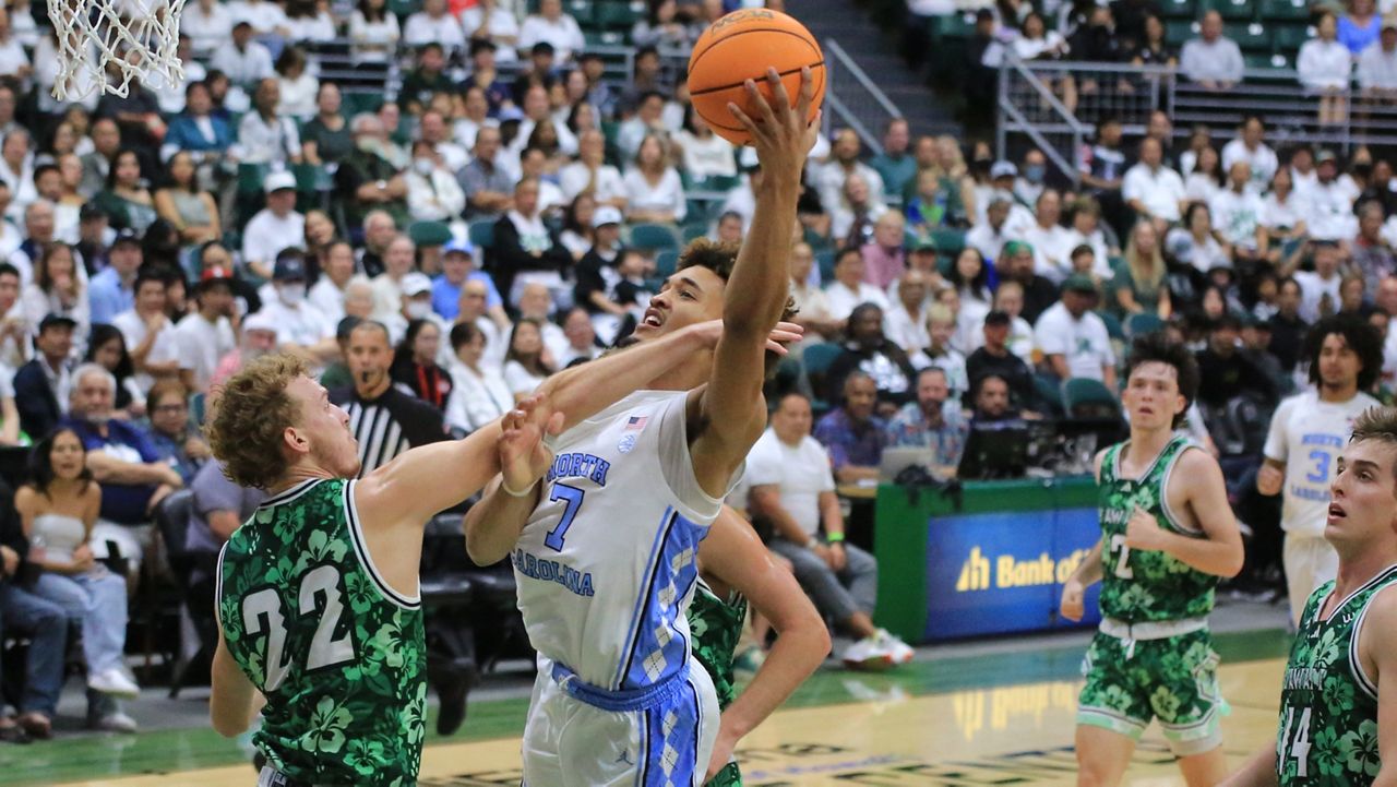 No. 10 North Carolina proves too much for Hawaii men’s basketball team