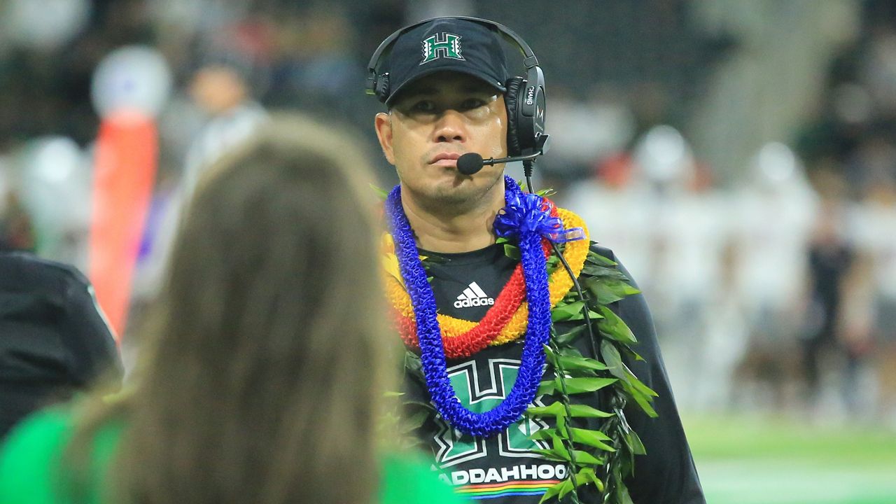 Hawaii coach Timmy Chang, seen against UNLV last week, saw his Rainbow Warriors absorb their most lopsided loss of the season at Utah State on Saturday. 