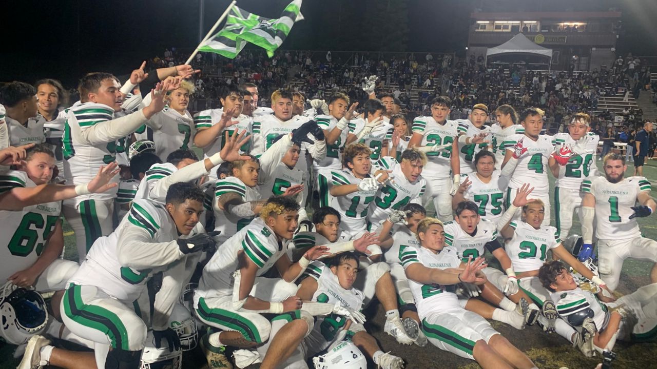 The Konawaena football team celebrated a Division I state championship in 2022 and goes for a second title in three years in the HHSAA tournament that begins this weekend.