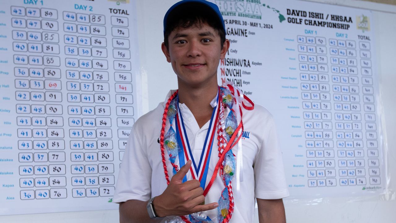 Seabury Hall's Tyler Loree won the HHSAA boys golf individual title by two strokes at Kaneohe Klipper Golf Course on Wednesday.