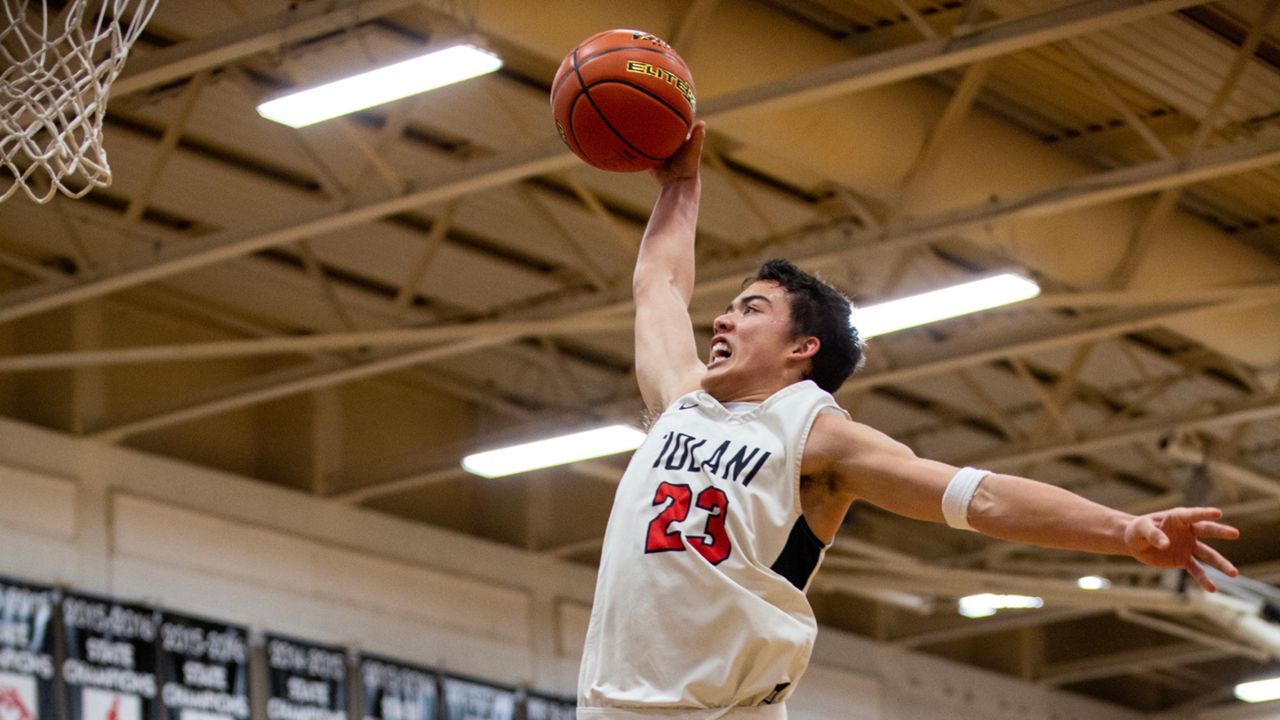 Former Iolani standout JJ Mandaquit, seen against Roosevelt in the 2021-22 season, earned a rare honor for a Hawaii-born player by making Team USA's U16 squad to compete in the 2023 FIBA Men's U16 Americas Championship.