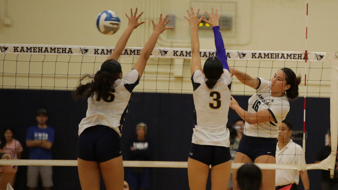 Kamehameha girls volleyball sweeps Punahou in ILH playoff