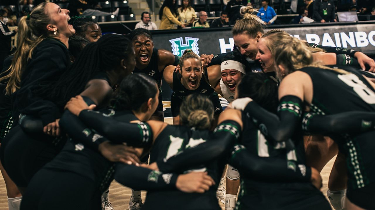 The Hawaii women's volleyball team qualified for the NCAA Tournament for its 30th straight season with its sweep of Long Beach State in the Big West tournament championship on Saturday night.