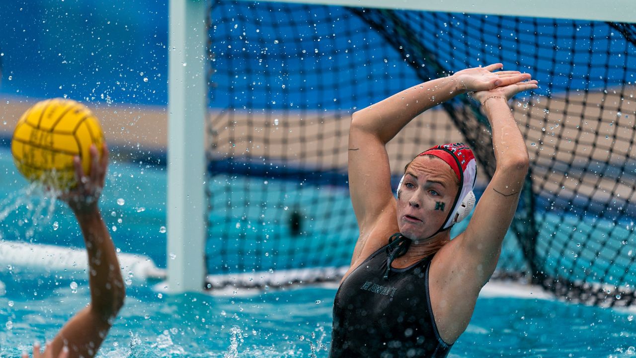 Hawaii goalkeeper Bridget Layburn attempted to stop a shot by UC Irvine in the Big West championship. Layburn had 11 saves in an overtime loss.