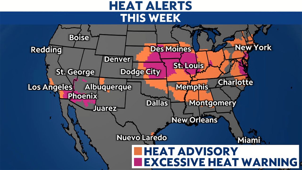Dangerous heat settles in for parts of the U.S.