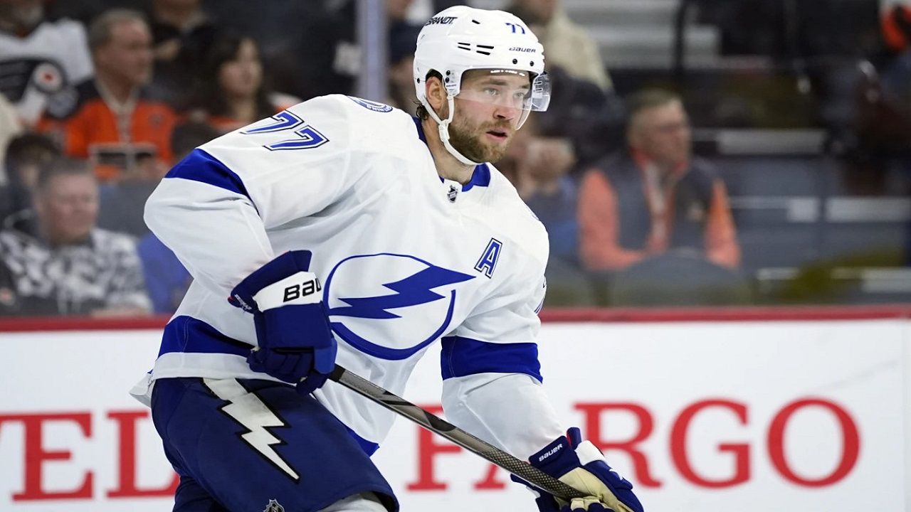 Victor Hedman will wear the C now on his sweater as the Lightning's new captain. (AP Photo/Matt Slocum)