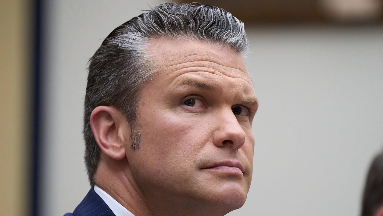 Secretary of Defense Pete Hegseth fields questions on the Pentagon budget from the House Armed Services Committee, at the Capitol in Washington, June 12, 2025. (AP Photo/J. Scott Applewhite, File)