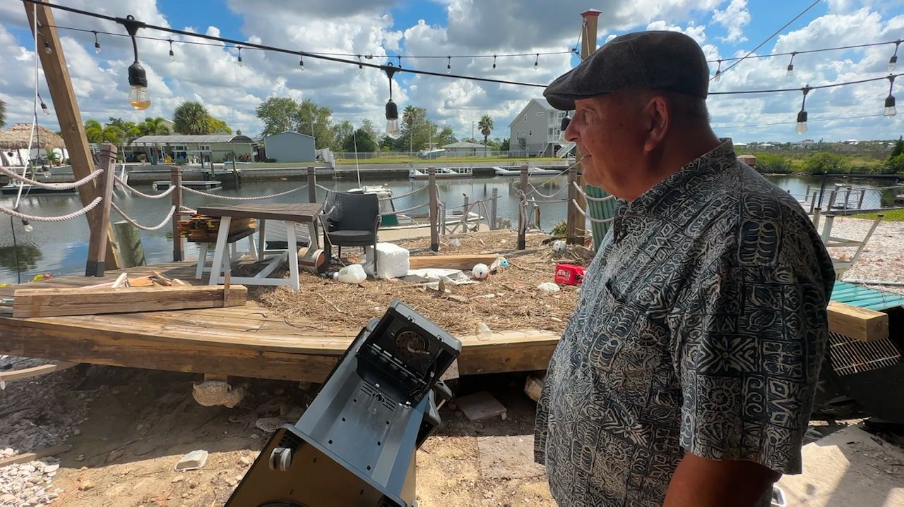 Hernando Beach homeowners continue to pick up after Helene