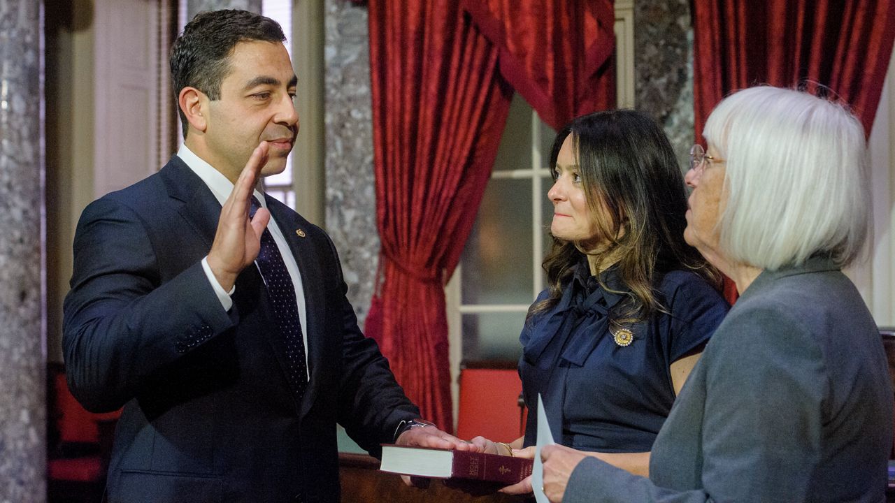 George Helmy sworn in to replace Menendez in the Senate