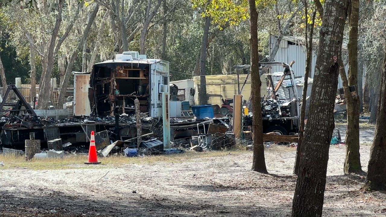 Two in serious condition after RV catches fire