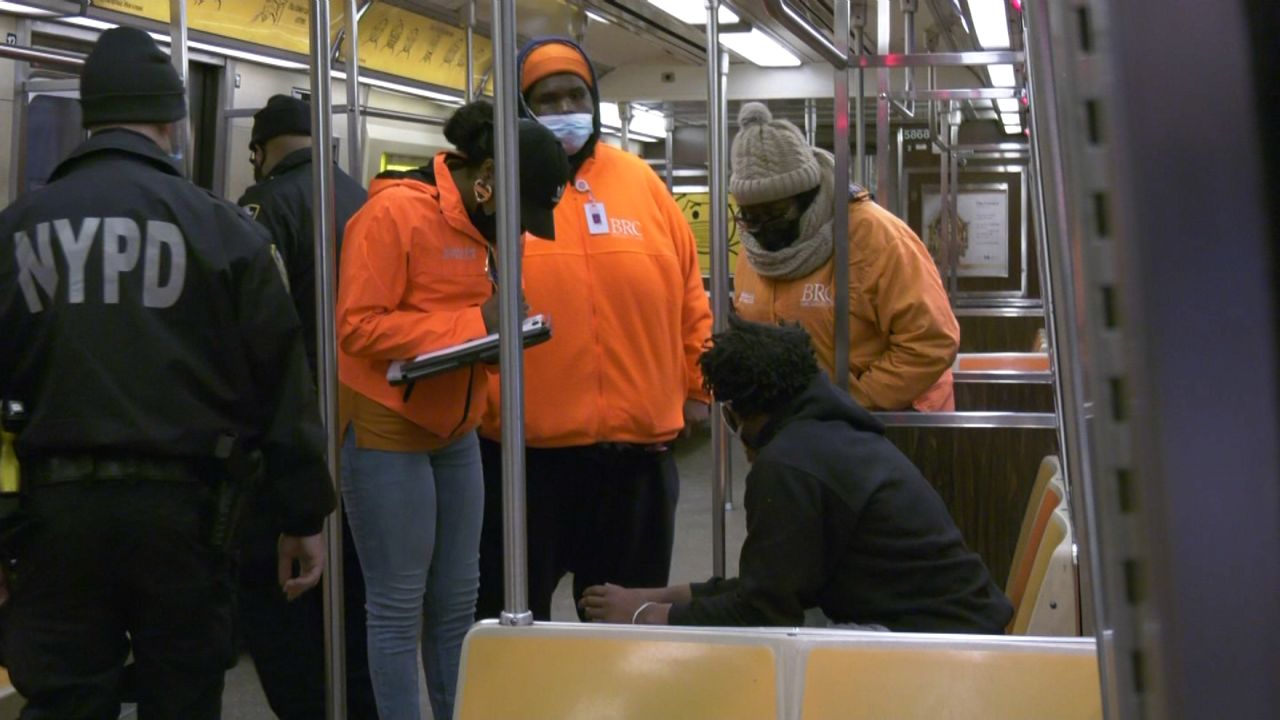 program to deal with homeless people on the subway