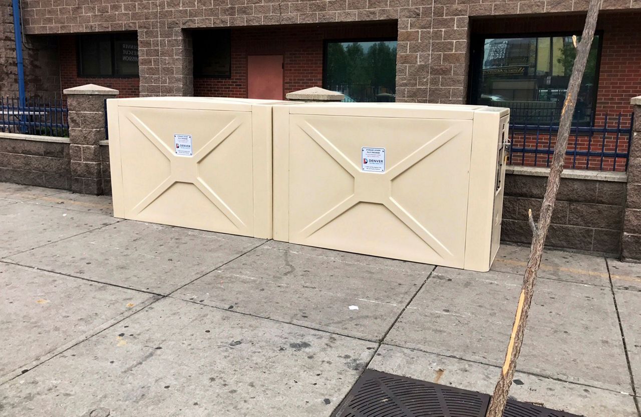 Denver removes homeless storage units lived in by people