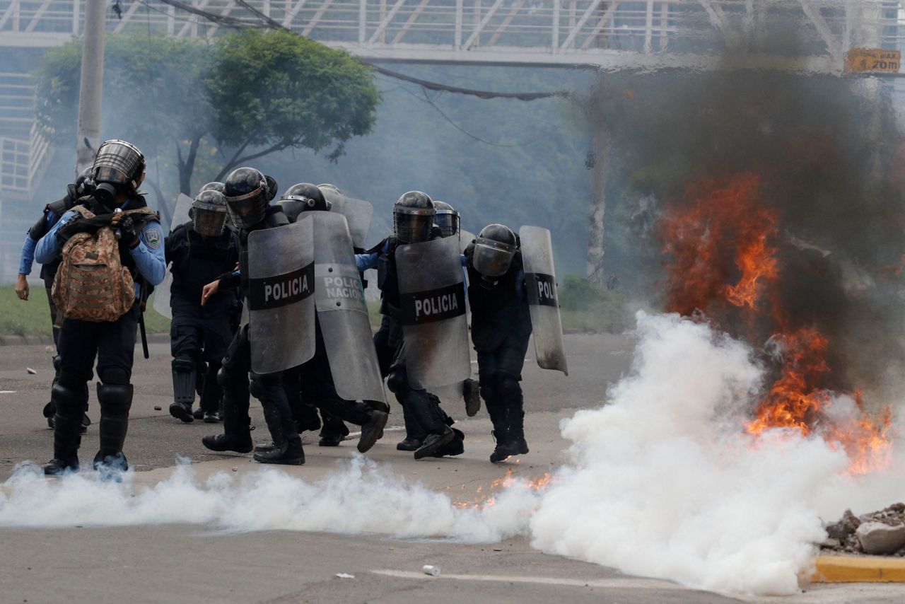 Violent protests seek removal of Honduras president