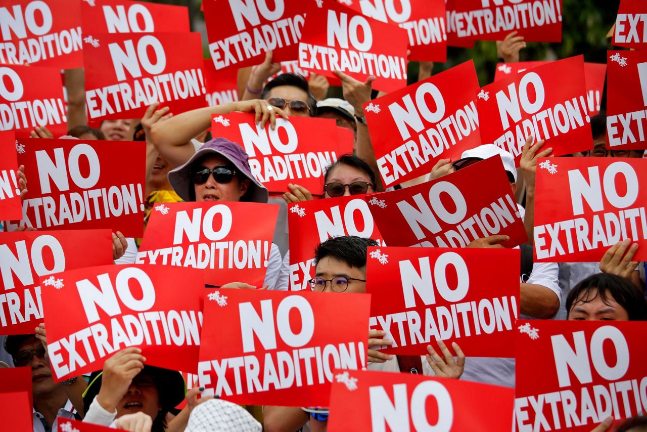 Huge extradition law protest fills Hong Kong streets