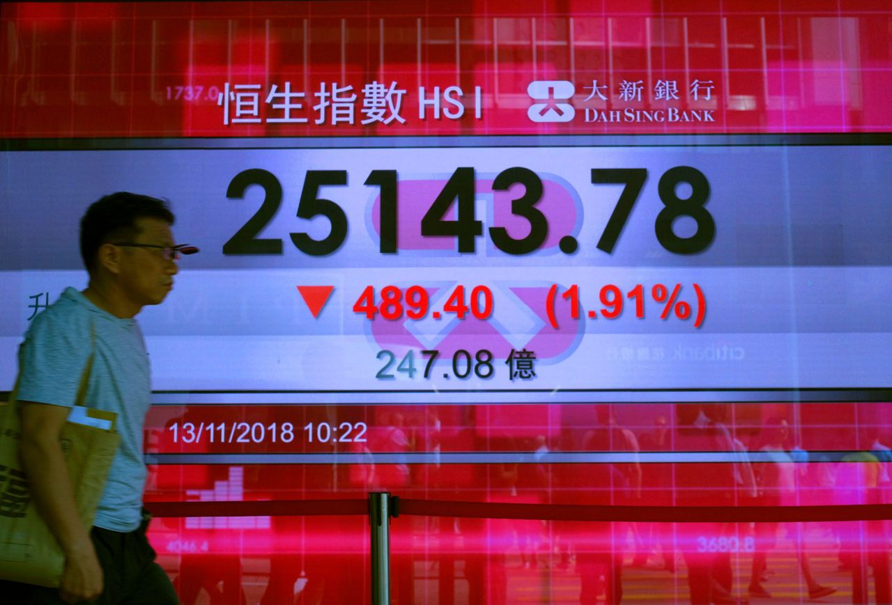 Asian Stocks Sink After Wall Street Tech Sell-off