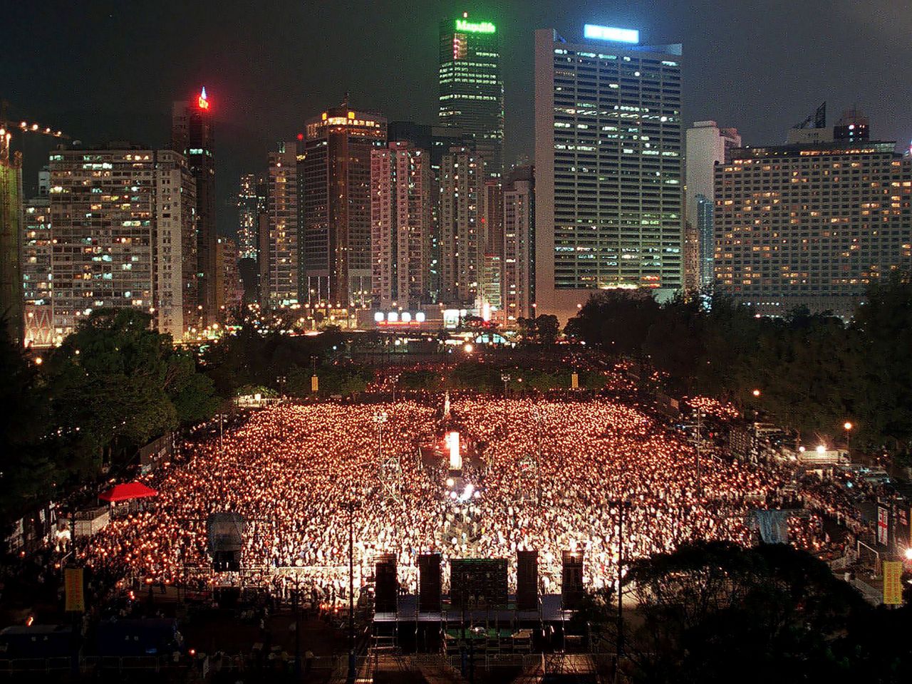 AP PHOTOS Hong Kong's June 4 candlelit vigil over the years