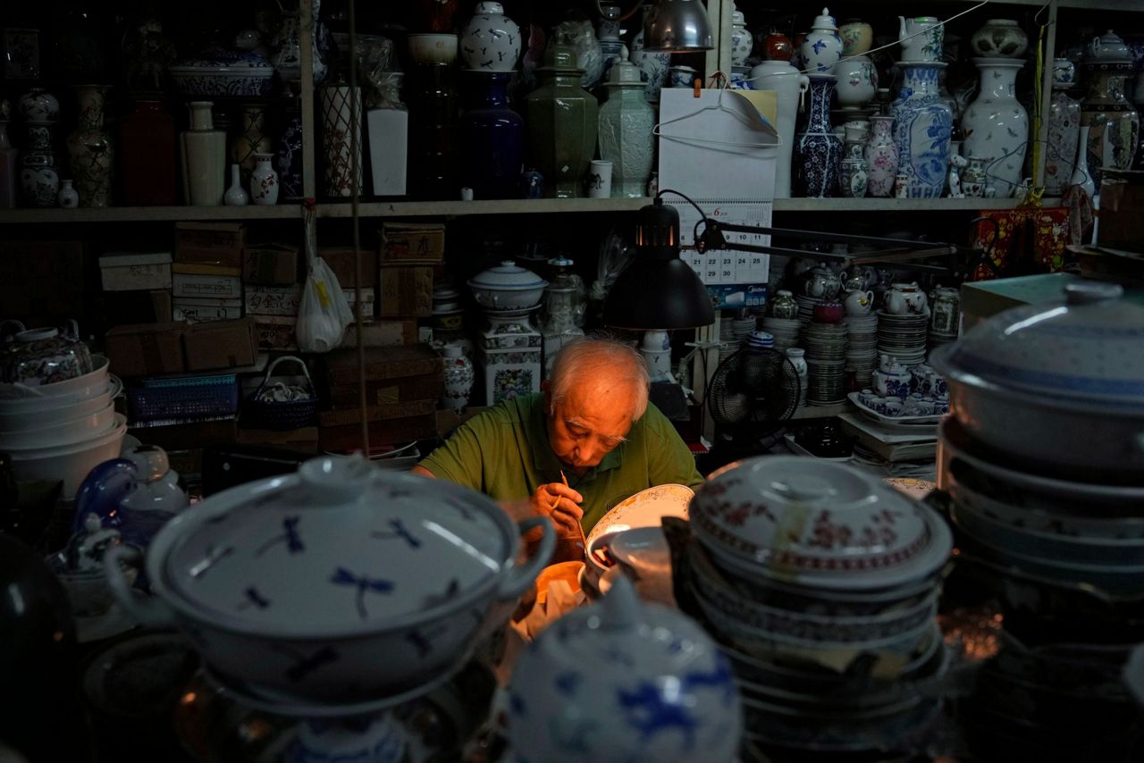AP PHOTOS Hong Kong's last handpainted porcelain factory