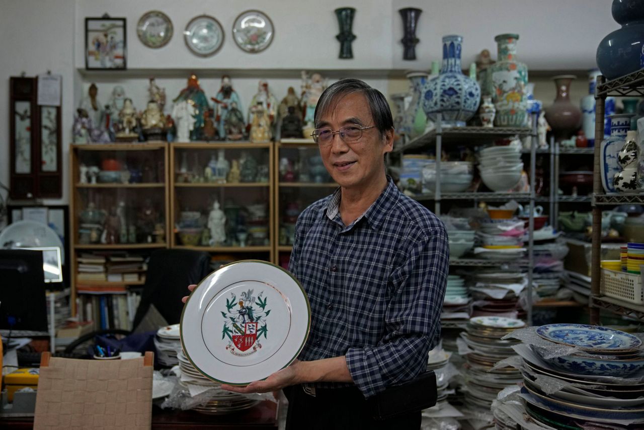 AP PHOTOS Hong Kong's last handpainted porcelain factory