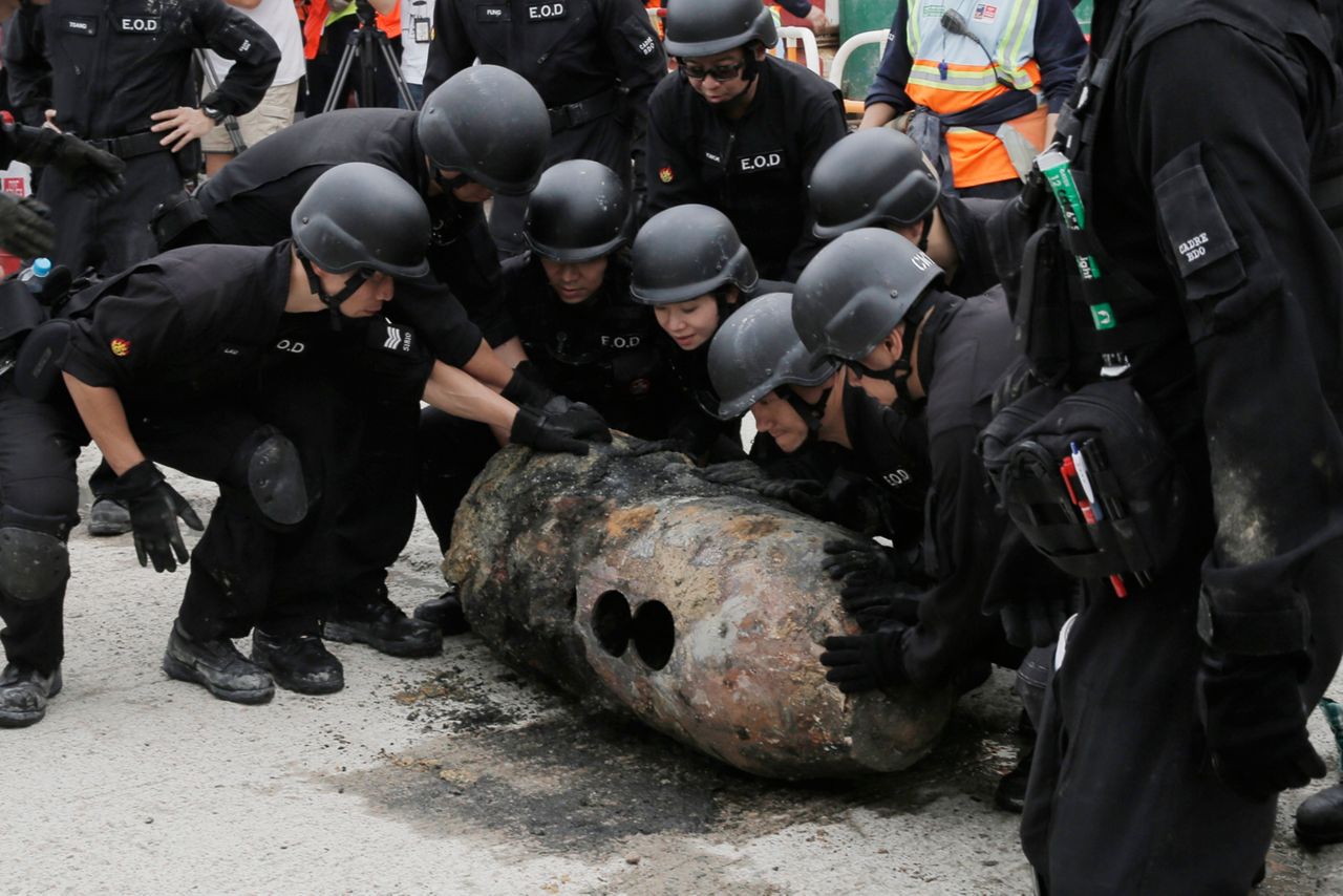 Police defuse WWII bomb found at Hong Kong construction site
