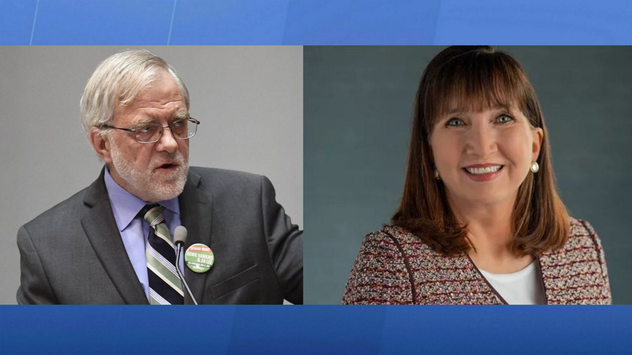 Howie Harkins, left, is the Green Party candidate. (Photo by the Associated Press) Jo Jorgensen is the Libertarian Party candidate. (Photo courtesy of her campaign)