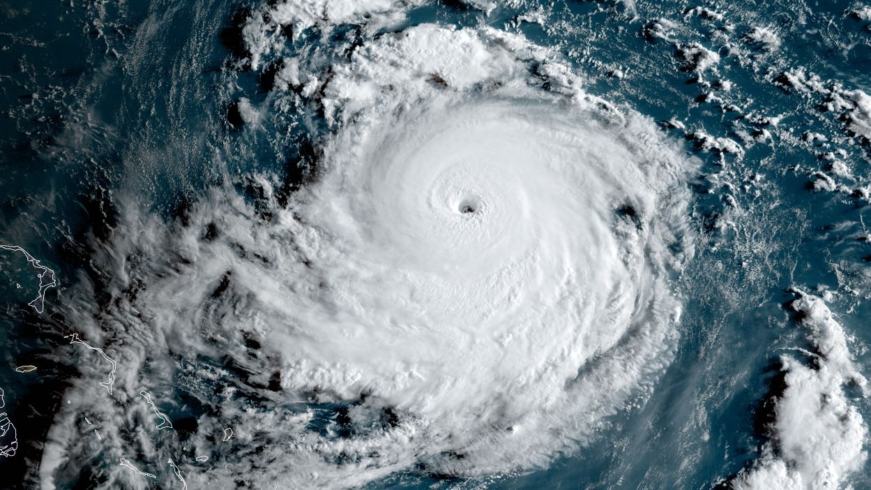 Satellite image Hurricane Franklin in 2023.