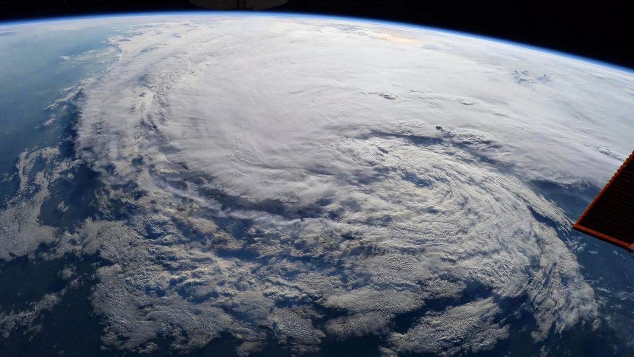 A satellite view of Hurricane Harvey in 2017. (NASA)