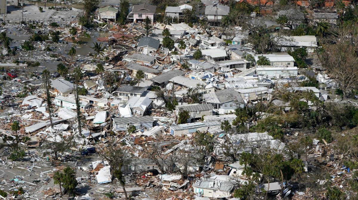 Damaged homes and debris are shown in the wake of Hurricane Ian, Thursday, Sept. 29, 2022, in Fort Myers Beach, Fla.