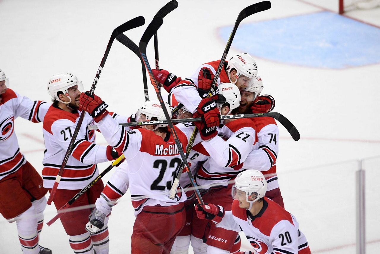 Hurricanes Stun Defending Champion Capitals in 2OT in Game 7