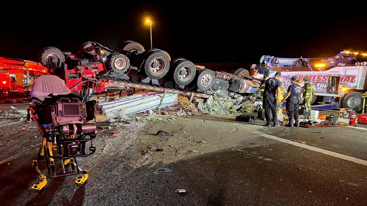 Westbound Interstate 4 was closed throughout the morning in Seffner after a multi-vehicle crash and overturned truck caused by a wrong-way driver, according to the Florida Highway Patrol. The roadway has since reopened. (FHP)