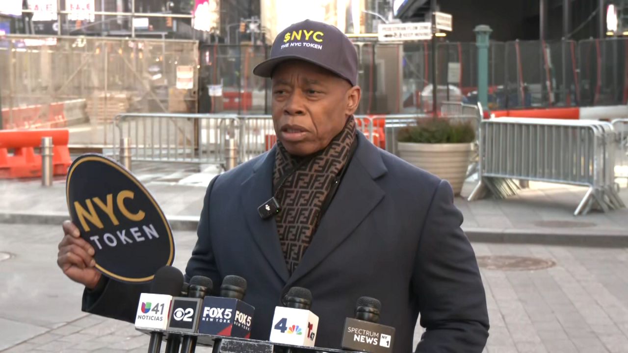 Former Mayor Adams returns to promote crypto venture