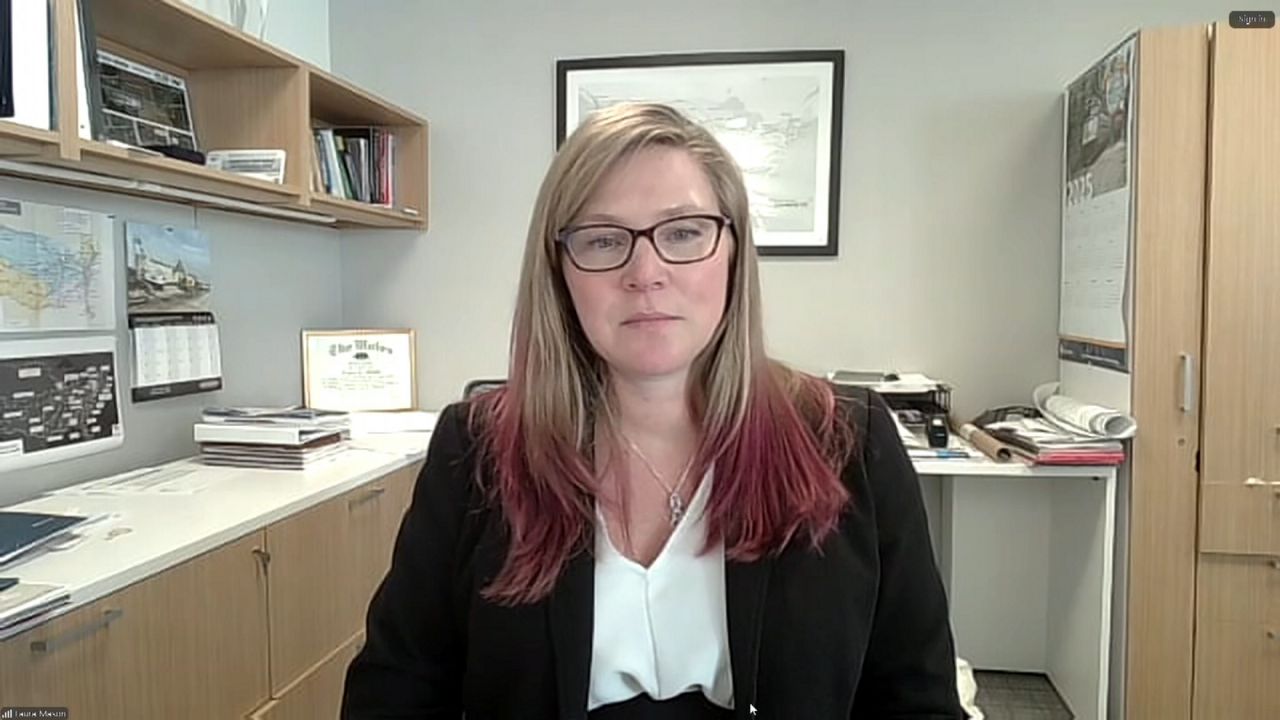 Laura Mason, the executive vice president of Capital Delivery at Amtrak, joined “Inside City Hall.” (Spectrum News NY1)