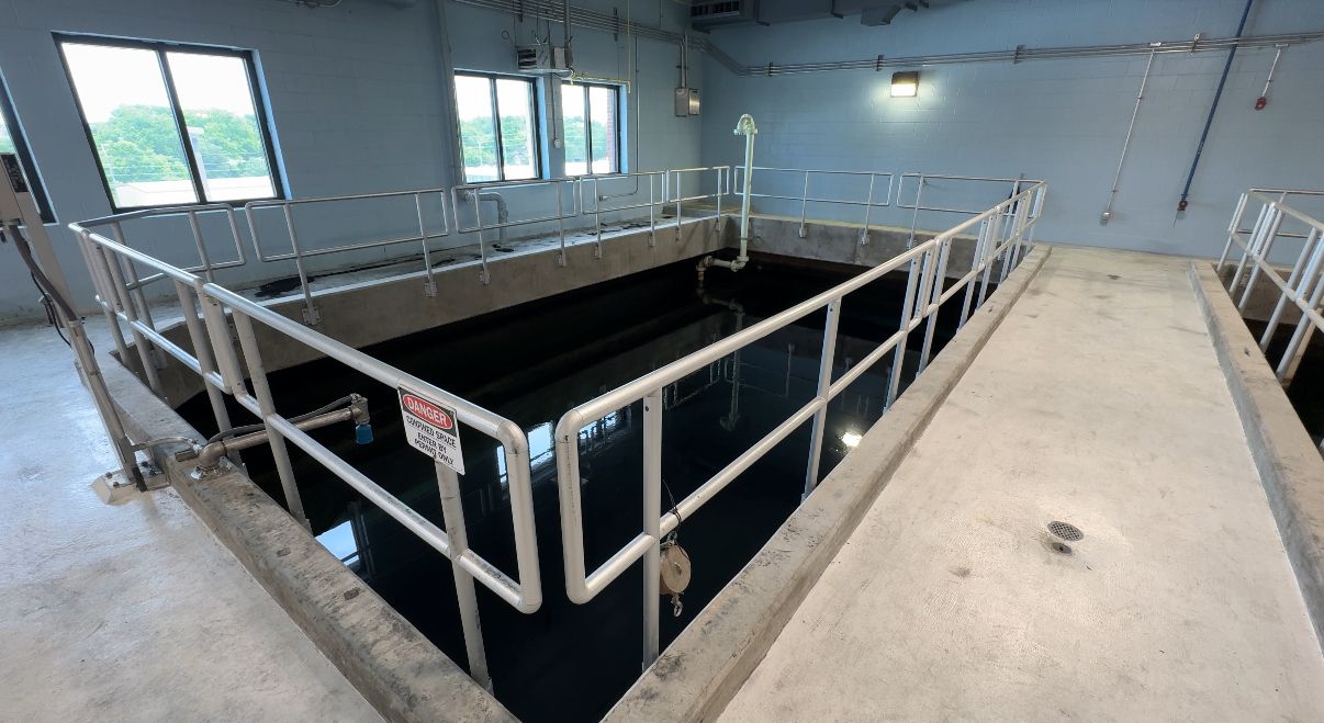  A granular activated carbon filter at the Cape Fear Public Utility Authority Sweeney Water Treatment Plant 