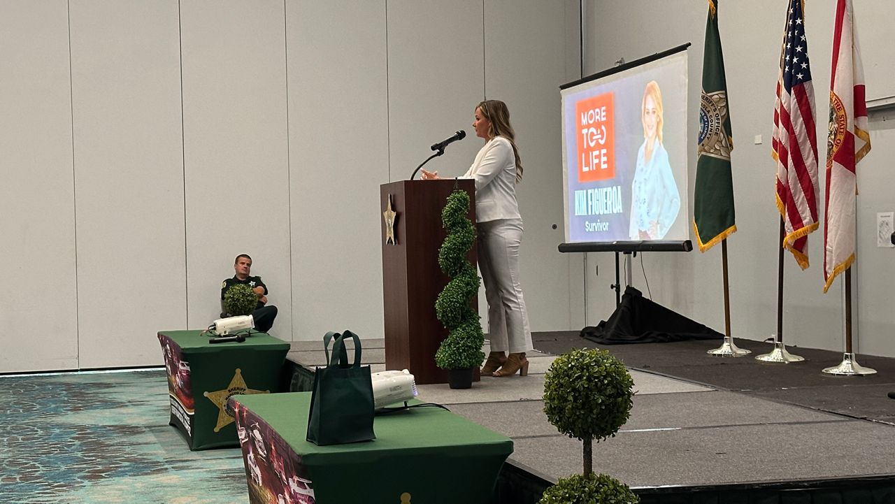 Kim Figueroa, an advocate for survivors and a survivor of human trafficking, highlights the need for community education on human trafficking 