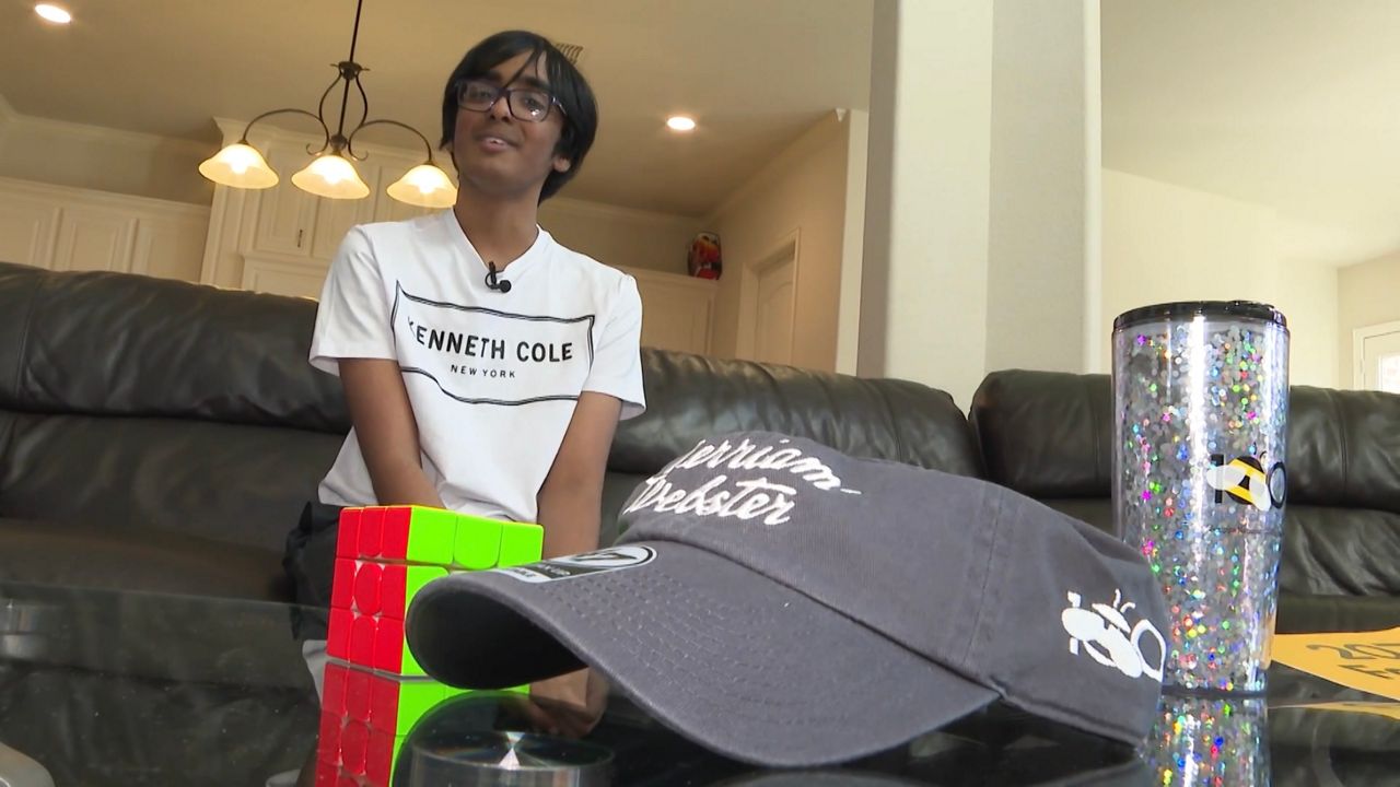 2025 Scripps National Spelling Bee Champion Faizan Zaki, of Allen, recounts his big win. (Brian Scott/Spectrum News 1)