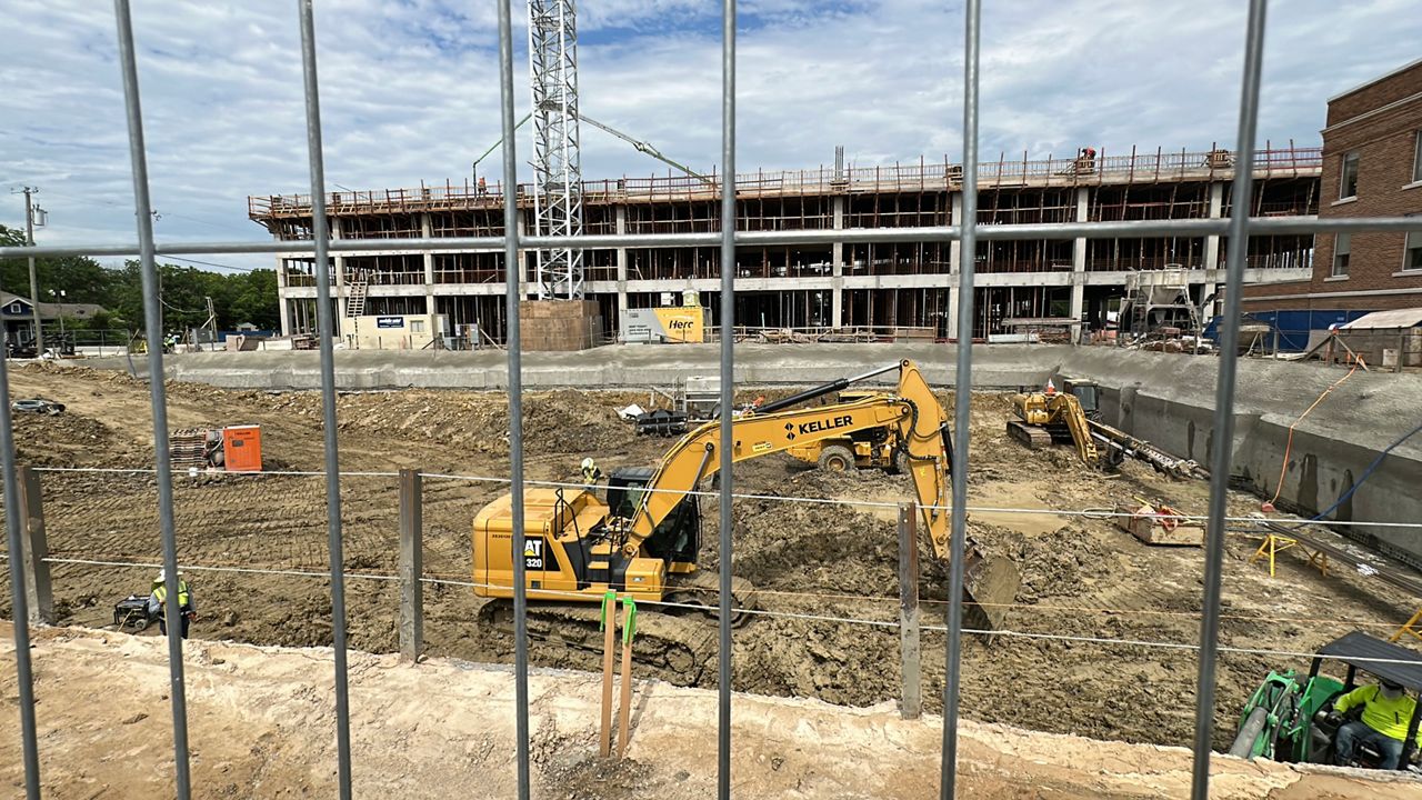 Celina is the fourth fastest-growing city in the U.S., according to a new U.S. Census Bureau report. Construction is underway for a new multi-use facility that will also house city leaders in the downtown area. (Spectrum News 1/Michael Lozano)