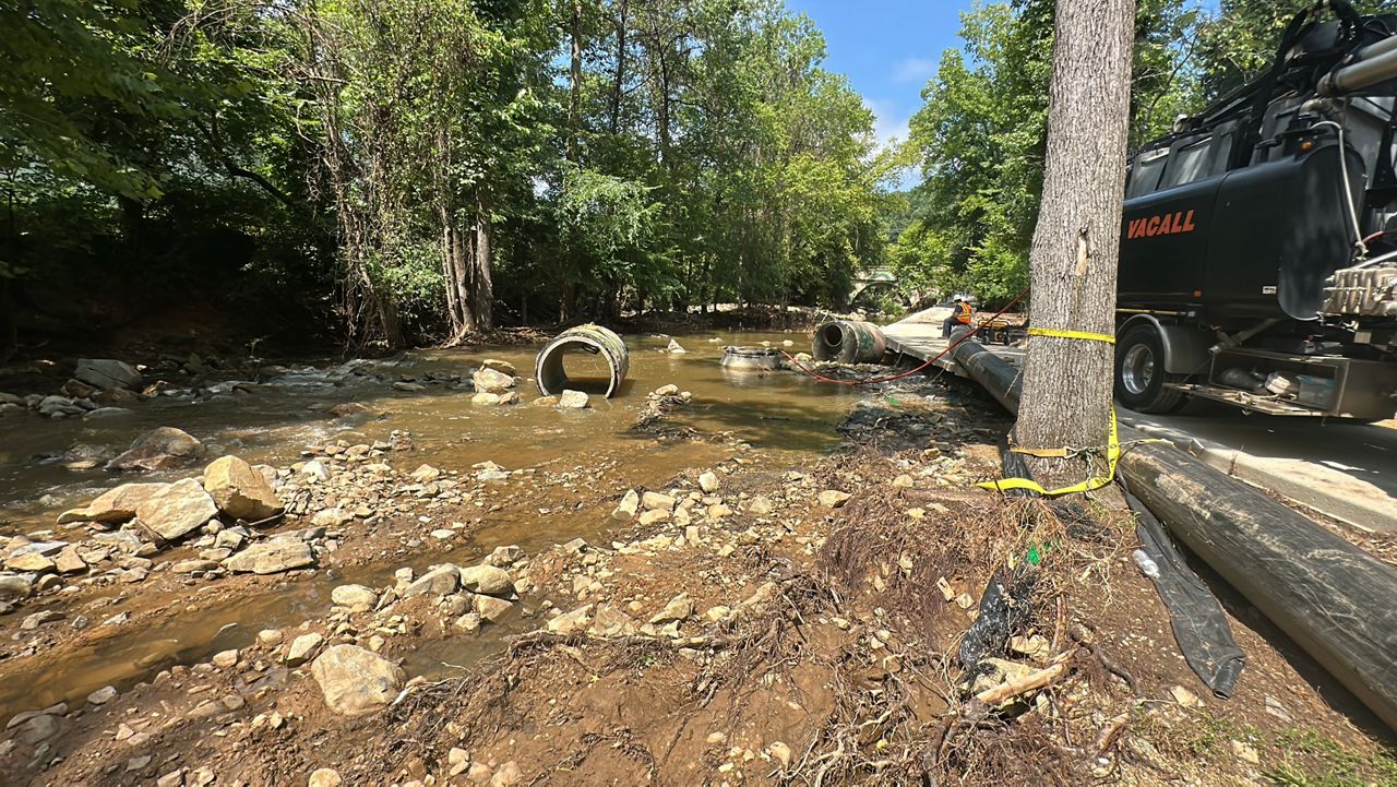 Rock, displaced earth and garbage has replaced a lush greenway in Chapel Hill with a disrupted flow of water from Boilin Creek.