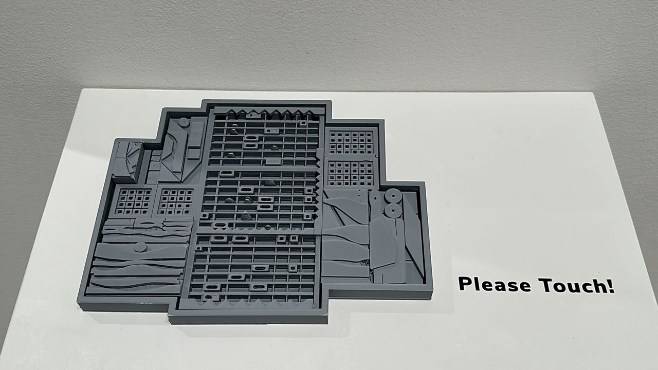 A 3D tactile piece was made of Louise Nevelson's "Night Zag III," 1973. (Spectrum News 1/Sydney McCoy)