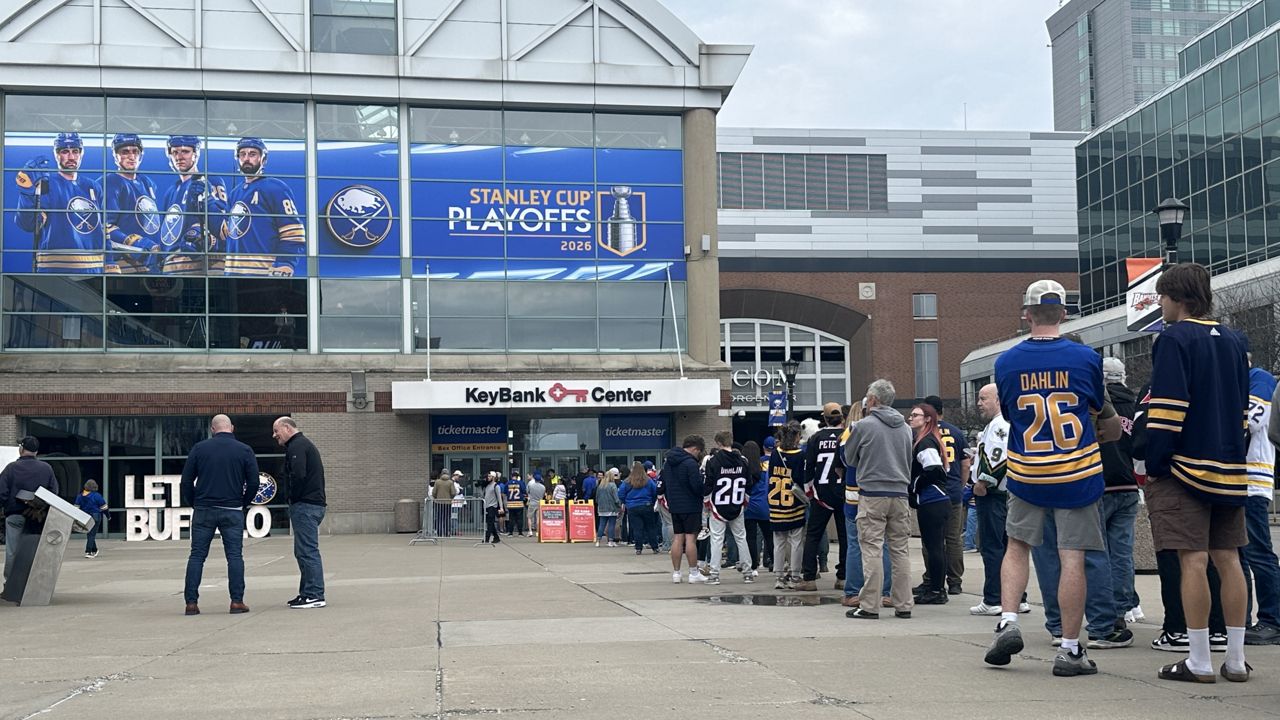 Sabres fans celebrate the end of 14-year NHL playoff drought