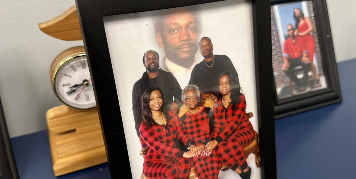 A picture of Stephanie Miles and Cherese Blue's family.