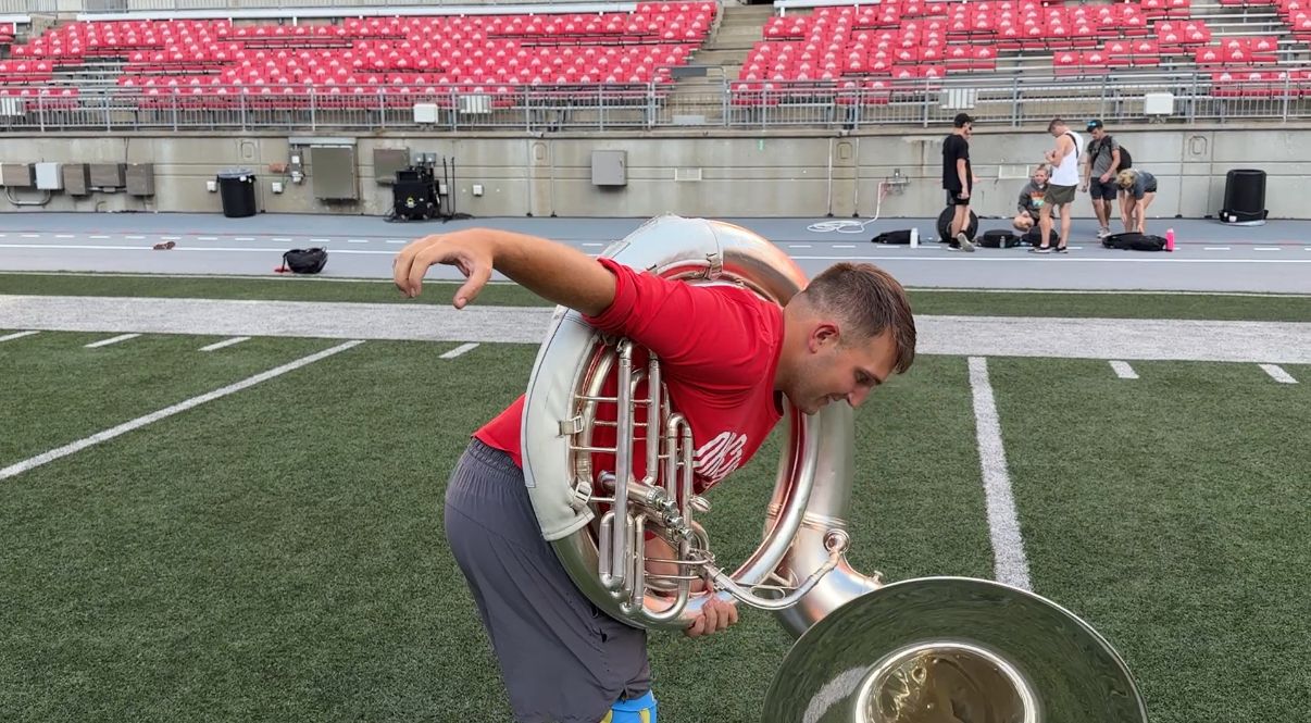 Sean Bauman becomes first Strongsville alumnus to 'dot the I' for Ohio State marching band