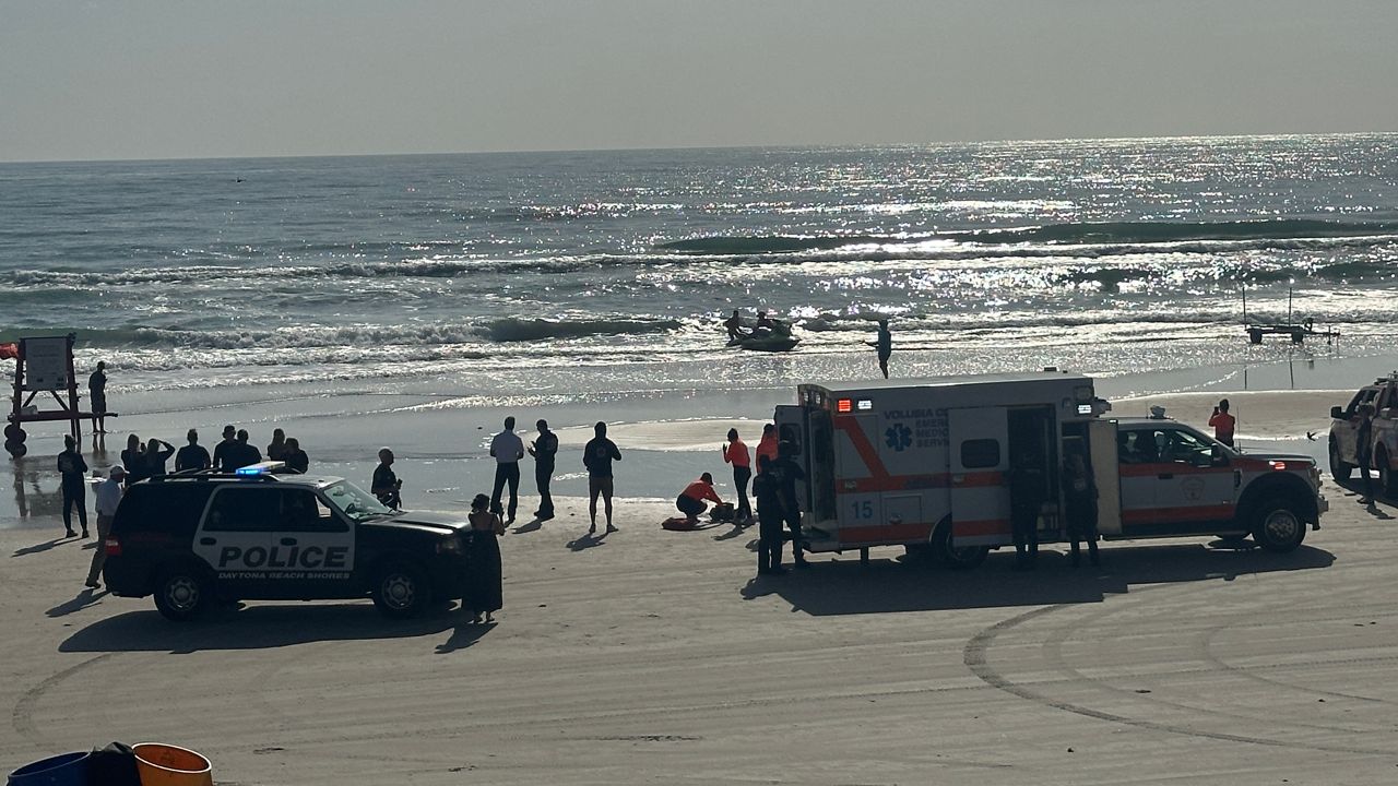 Local emergency response teams conducted a series of pediatric drowning simulations in Daytona Beach Shores to help prevent future drownings ahead of the summer months. (Sasha Teman/Spectrum News)