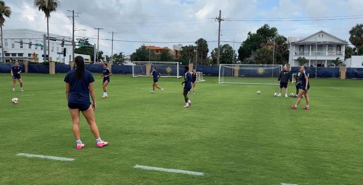 Tampa Bay Sun players during training. (Spectrum Bay News 9/Lizbeth Gutierrez)