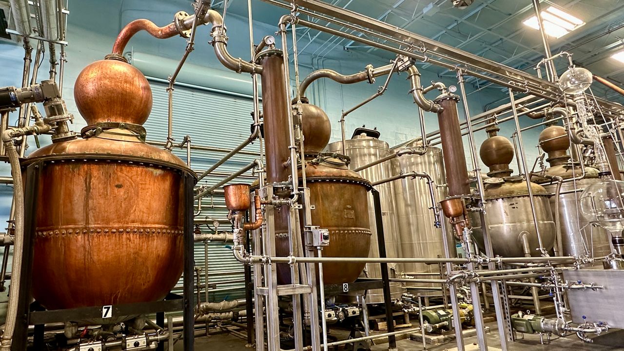 Check out the century-old copper stills on the St. Pete Distillery tour. Photo by Virginia Johnson/Staff