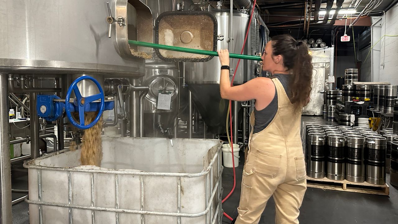 Erin Jordan, the head brewer at Resident Culture Brewing in Charlotte, started her career in 2017 in Asheville. (Spectrum News 1/Estephany Escobar)