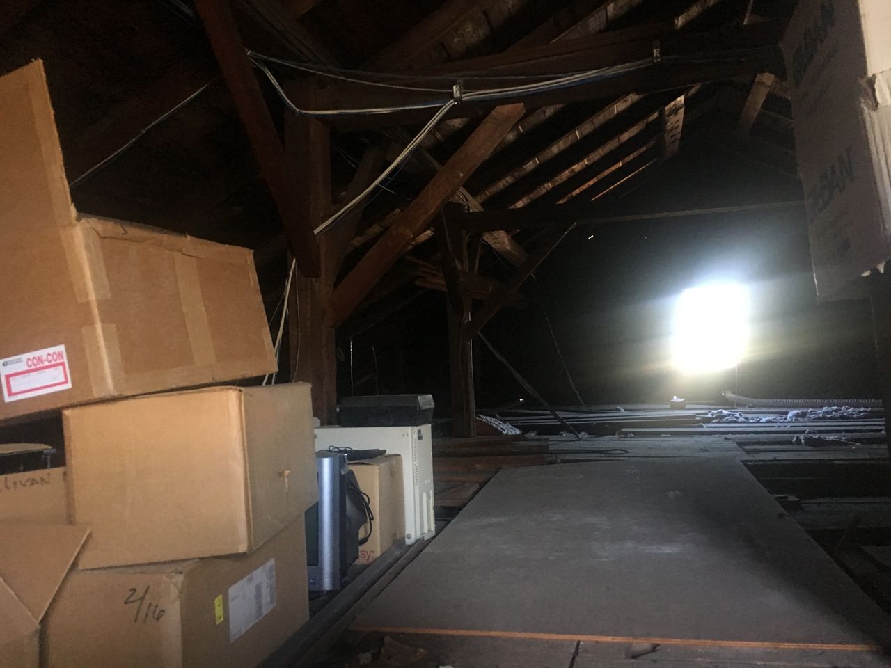 The Sullivan County Sheriff's Patrol Office's attic